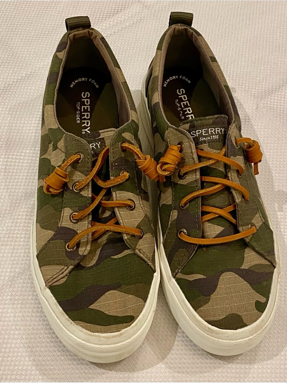 Sperry Women’s Camouflage Boat Shoes - Green & Brown